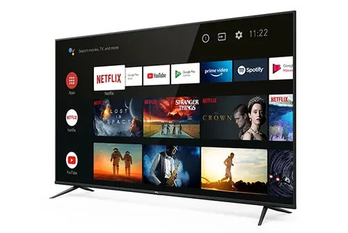TCL 4K Ultra HD TV 190.5 cm (75 inches) Android 75P615 Black | Hands-Free Voice Control · TCL AI-IN · Dynamic Color Enhancement