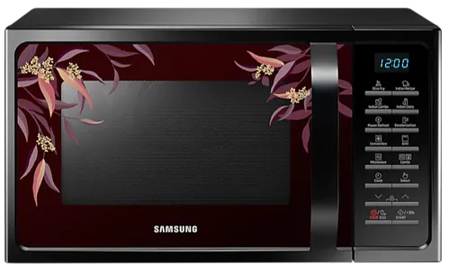 Samsung Convection Microwave Oven 28 Litres MC28H5025VR Red | Slimfry, Tandoor, Roti-Naan, Crusty Plate, Curd, Dough/Proof, Multi-Spit